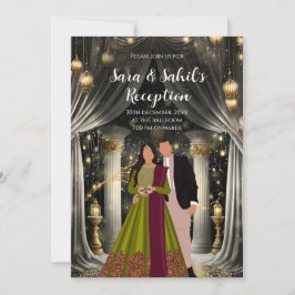 Invitaciones de recepción digital india bodas indi
