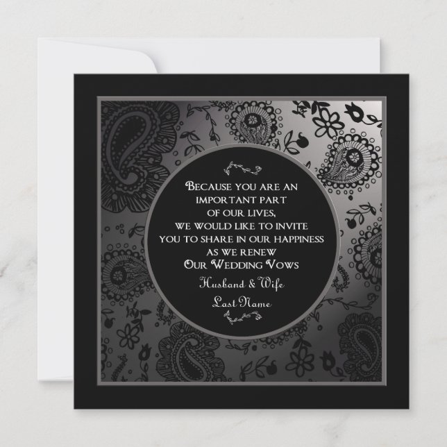 Invitaciones de renovación de bodas (Anverso)