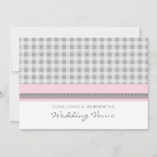 Invitaciones de renovación de votos de Boda rosa g