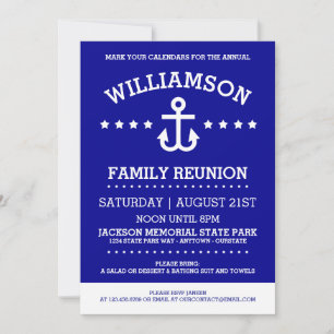 Invitaciones de Reunión Familiar con Tema Náutico