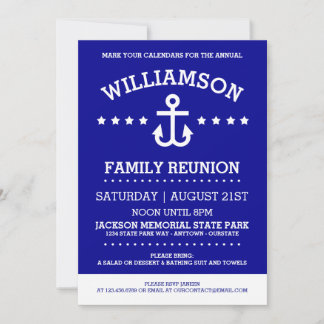 Invitaciones de Reunión Familiar con Tema Náutico