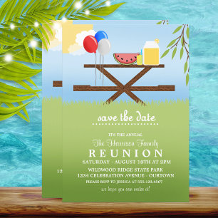 Invitaciones de Reunión Familiar de Picnic de Vera