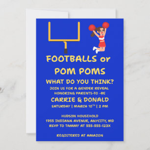 Invitaciones de Revelación de Género: Balones de F