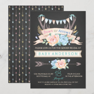 Invitaciones de Revelación de Género con Tiza y Cu