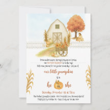 Invitaciones de Revelación de Género de Otoño Rúst