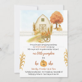 Invitaciones de Revelación de Género de Otoño Rúst