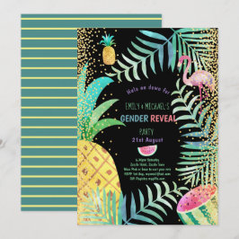 Invitaciones de Revelación de GÉNERO Tropicales Af