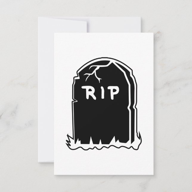 Invitaciones de RIP Tombstone (Anverso)