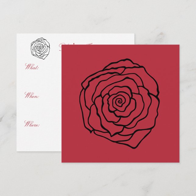 Invitaciones de Rosa (Anverso / Reverso)