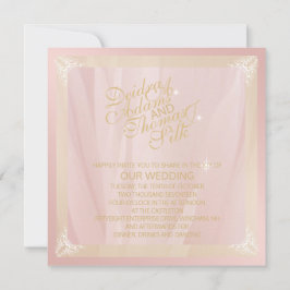 Invitaciones de Rosa Gold y Rubor