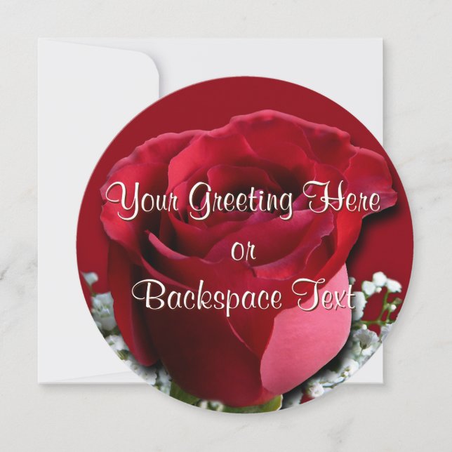 Invitaciones de Rosa Personalizadas Tarjeta de RSV (Anverso)