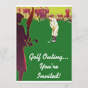 Invitaciones de salida de golf de época