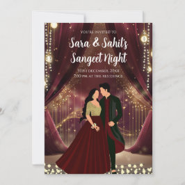Invitaciones de Sangeet y tarjetas digitales de Sa