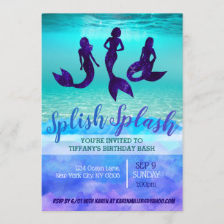 Invitaciones de Sirena Adulta