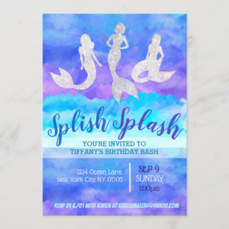 Invitaciones de Sirena Adulta