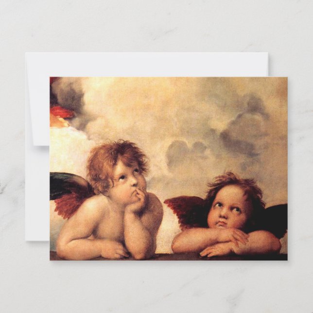 Invitaciones de Sistine Madonna de las querubes de (Anverso)