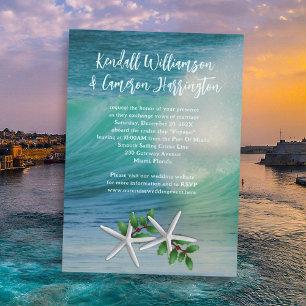 Invitaciones de Starfish Boda de cruceros de dicie
