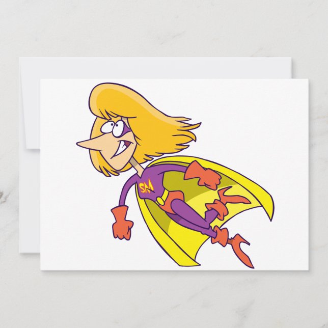 Invitaciones de supermamá (Anverso)