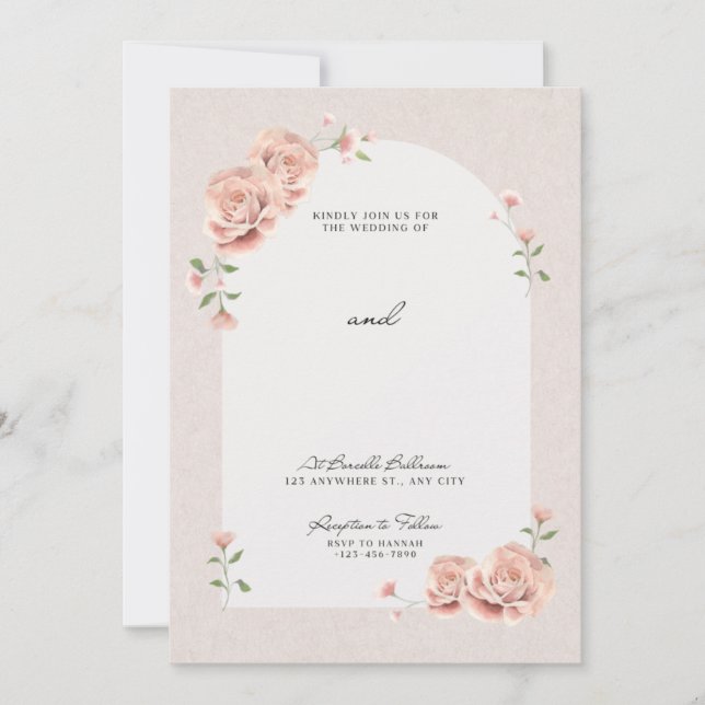 invitaciones de tarjeta de boda (Anverso)
