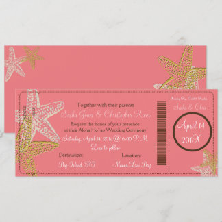 Invitaciones de tarjeta de embarque + Estrella de 