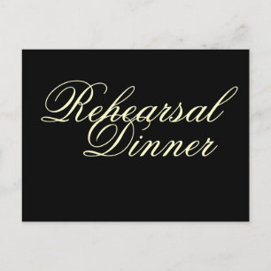 Invitaciones de Tarjeta Postal para Cena de Ensayo