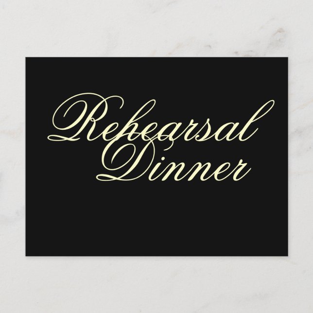 Invitaciones de Tarjeta Postal para Cena de Ensayo (Anverso)