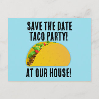 INVITACIONES DE TARJETA POSTAL PARA FIESTA DE TACO