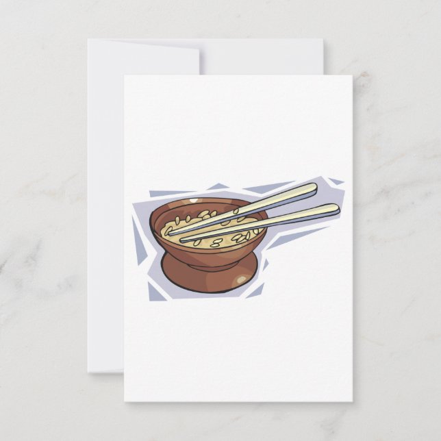 Invitaciones De Tazón De Arroz (Anverso)
