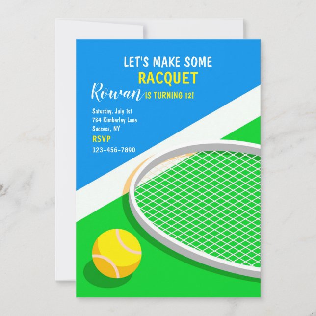 Invitaciones de Tenis (Anverso)
