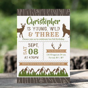 Invitaciones de tercer cumpleaños para jóvenes sal