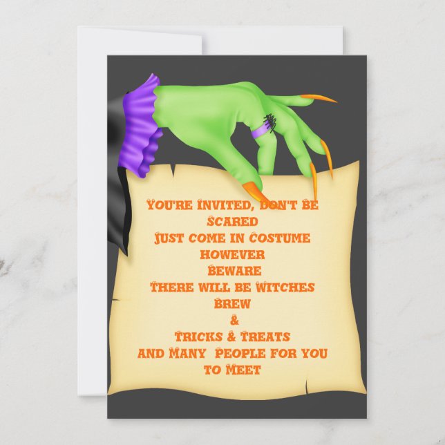 INVITACIONES DE TESTIGO DE HALLOWEB (Anverso)