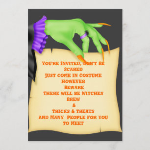 INVITACIONES DE TESTIGO DE HALLOWEB