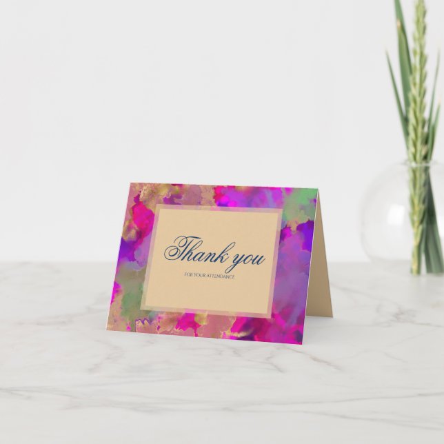 Invitaciones de tinta mármol rosa, morado, verde (Anverso)