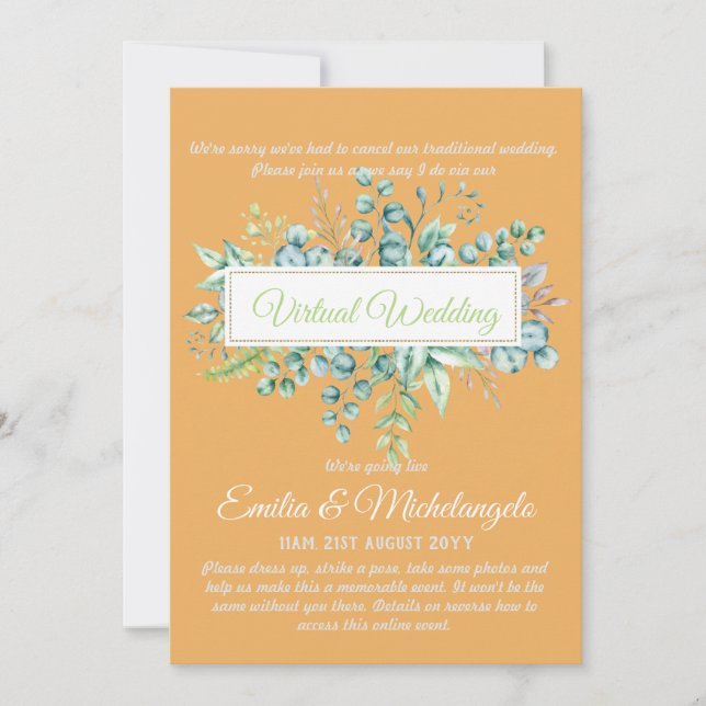 Invitaciones de transmisión en vivo de chat de vid (Anverso)