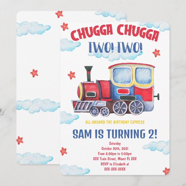 Invitaciones de tren (Anverso / Reverso)