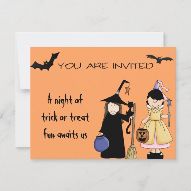 Invitaciones de trucos o tratados (Anverso)