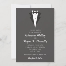Invitaciones de Tuxedo (Boda de Tuxedo Blanco y Ne