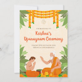 Invitaciones de Upanayanam invitaciones de la Cere
