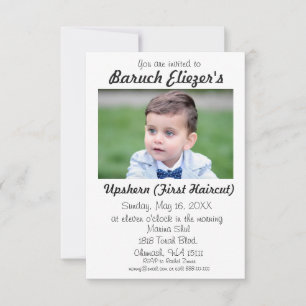 Invitaciones de Upshern Upsherin