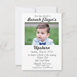 Invitaciones de Upshern Upsherin