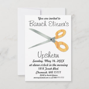 Invitaciones de Upshern Upsherin