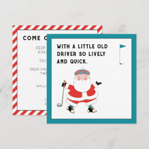 Invitaciones de vacaciones a Navidades de golf