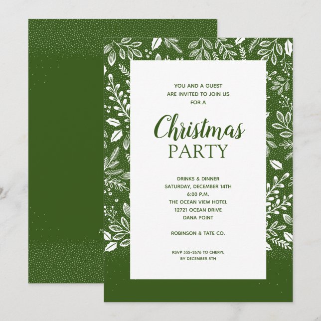 Invitaciones de vacaciones a Navidades de producto (Anverso / Reverso)