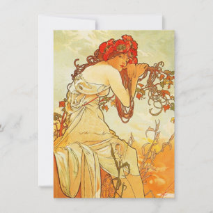 Invitaciones de verano de Alphonse Mucha