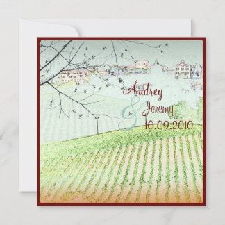 Invitaciones de vintage, vinyard y bodas de la Tos