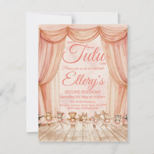 Invitaciones de 🦊 🐰 🩰 Watercolor Woodland Balle