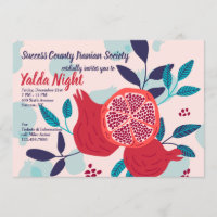 Invitaciones de Yalda de la granada