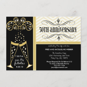 Invitaciones del 50º Aniversario de Champagne & Ch