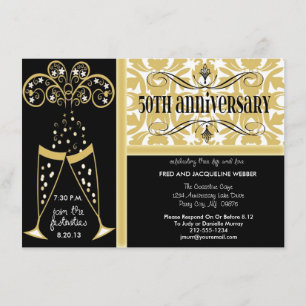 Invitaciones del 50º Aniversario de Champagne & Da