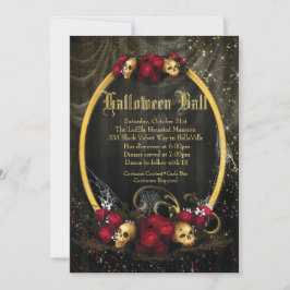 Invitaciones del baile de disfraces de Halloween